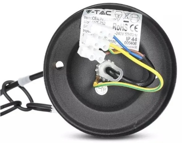 Vonkajší luster na reťazi 1xE27/40W/230V IP44 čierna