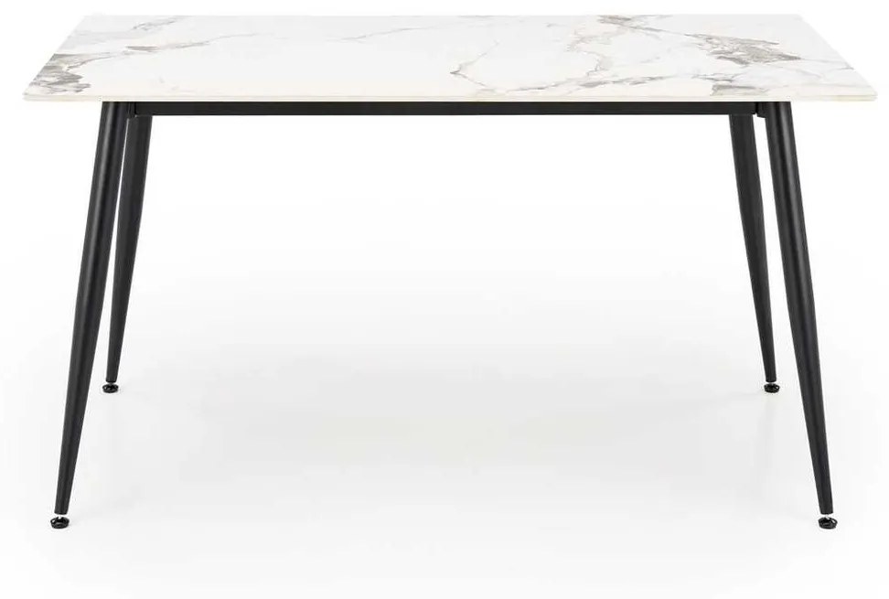 Jedálenský stôl Webster 140 cm, mramor / čierna