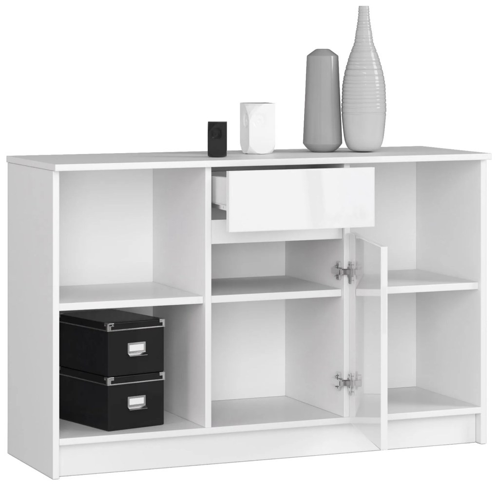 Rohový PC stolík Bahar  (biely lesk). Akcia -20%. Vlastná spoľahlivá doprava až k Vám domov. 1069552