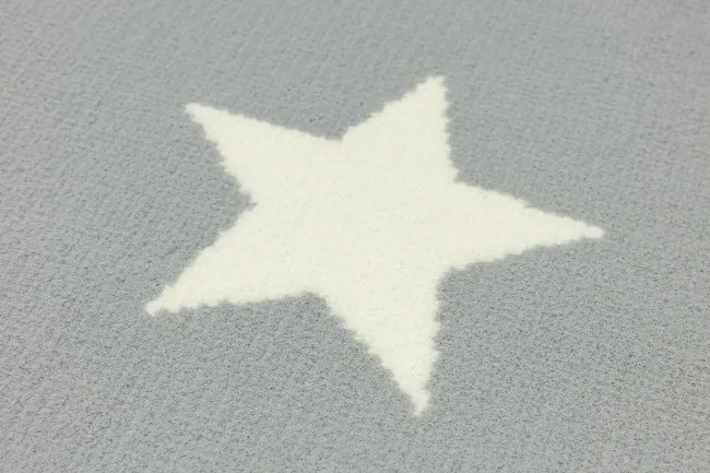 Koberec LUNA 533744/89944 hviezdy, sivý / krémový