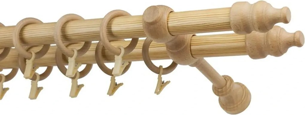 Garniže drevená 28x28mm dvojradové - BOROVICA