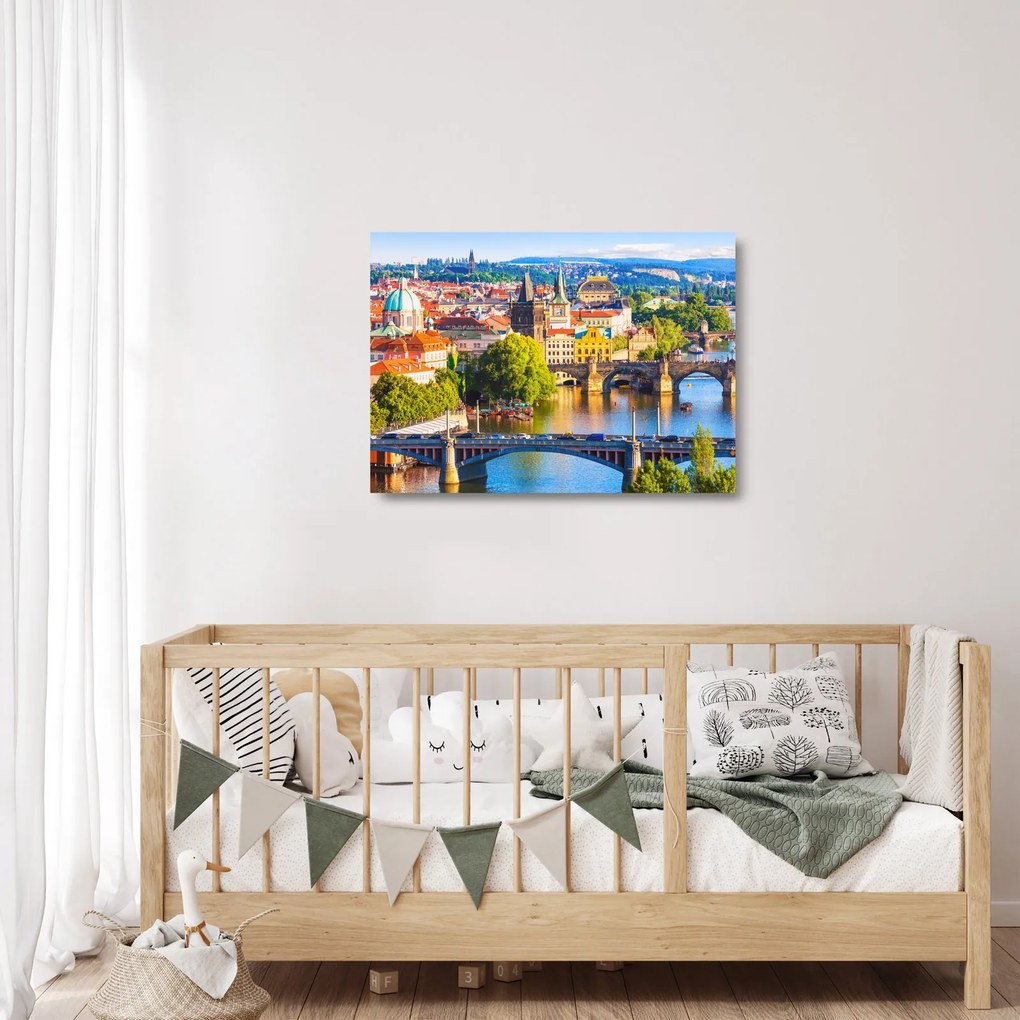 Sklenený obraz - Praha II. (70x50 cm)