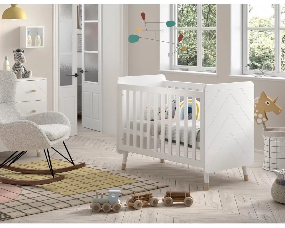 Biela postieľka z borovicového dreva 60x120 cm BILLY – Vipack