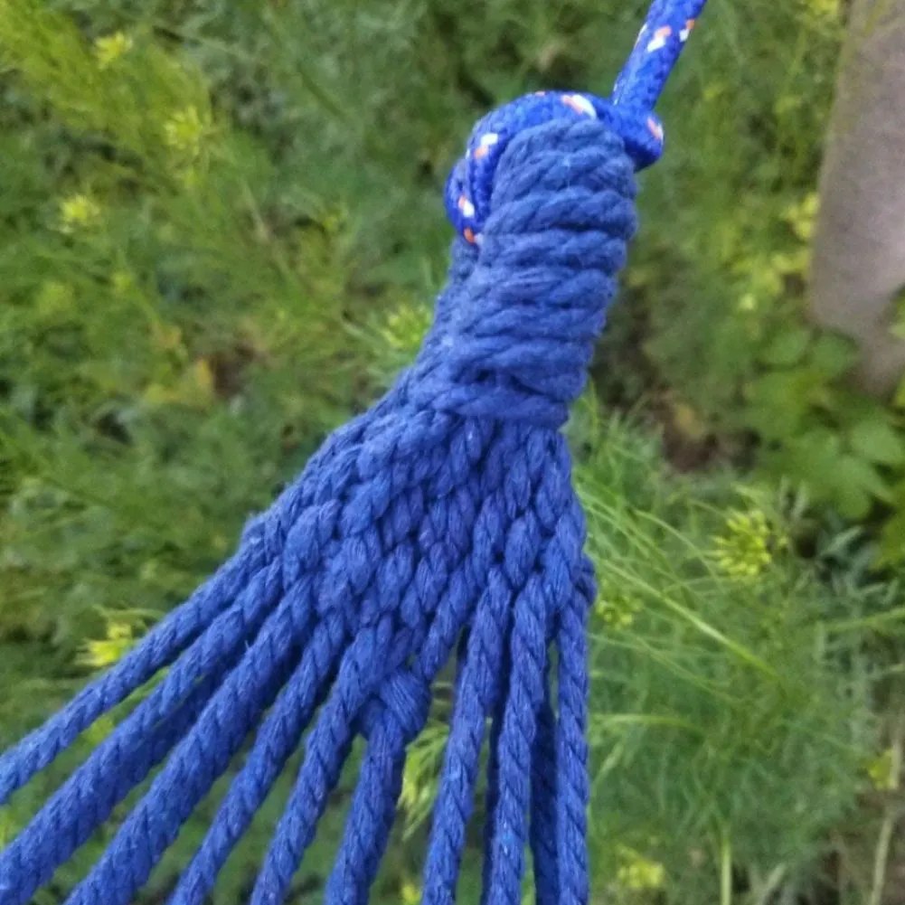 Bluegarden, závesná hojdacia sieť s drevenou oporou pre 2 osoby 150x210cm Hammock 400257A, modrá, OGR-09017