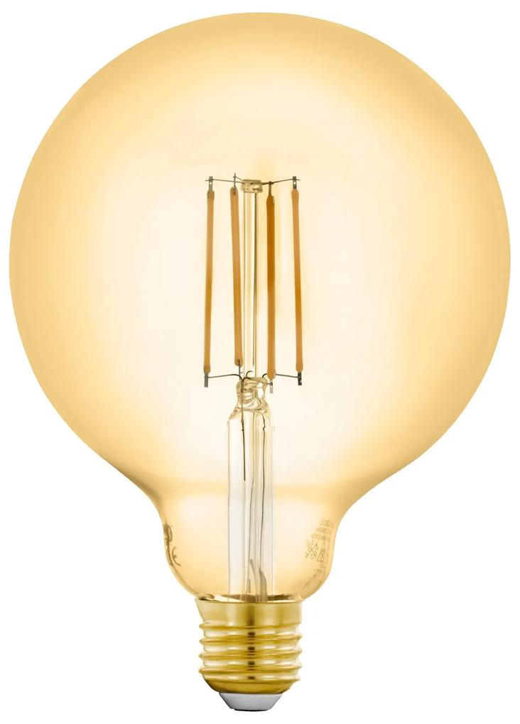 EGLO Múdra LED žiarovka LM-ZIG, E27, G125, 6W, 2200K, teplá biela, jantárová