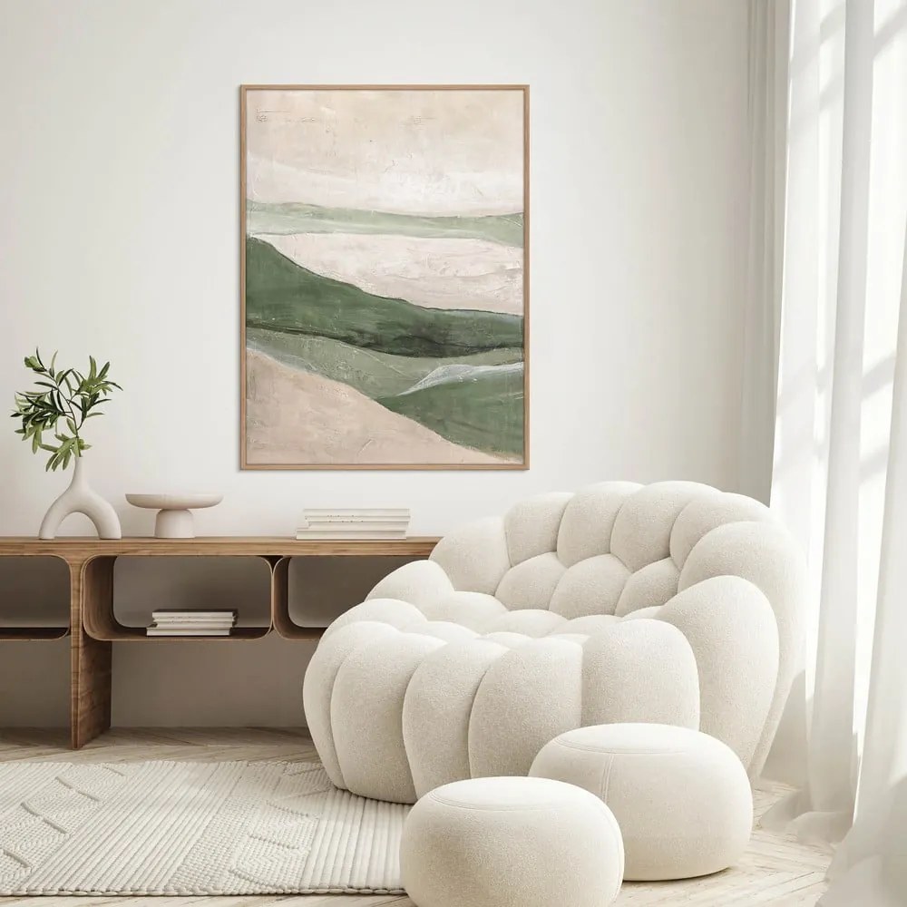 Ručne maľovaný obraz 90x120 cm Green Field – Malerifabrikken