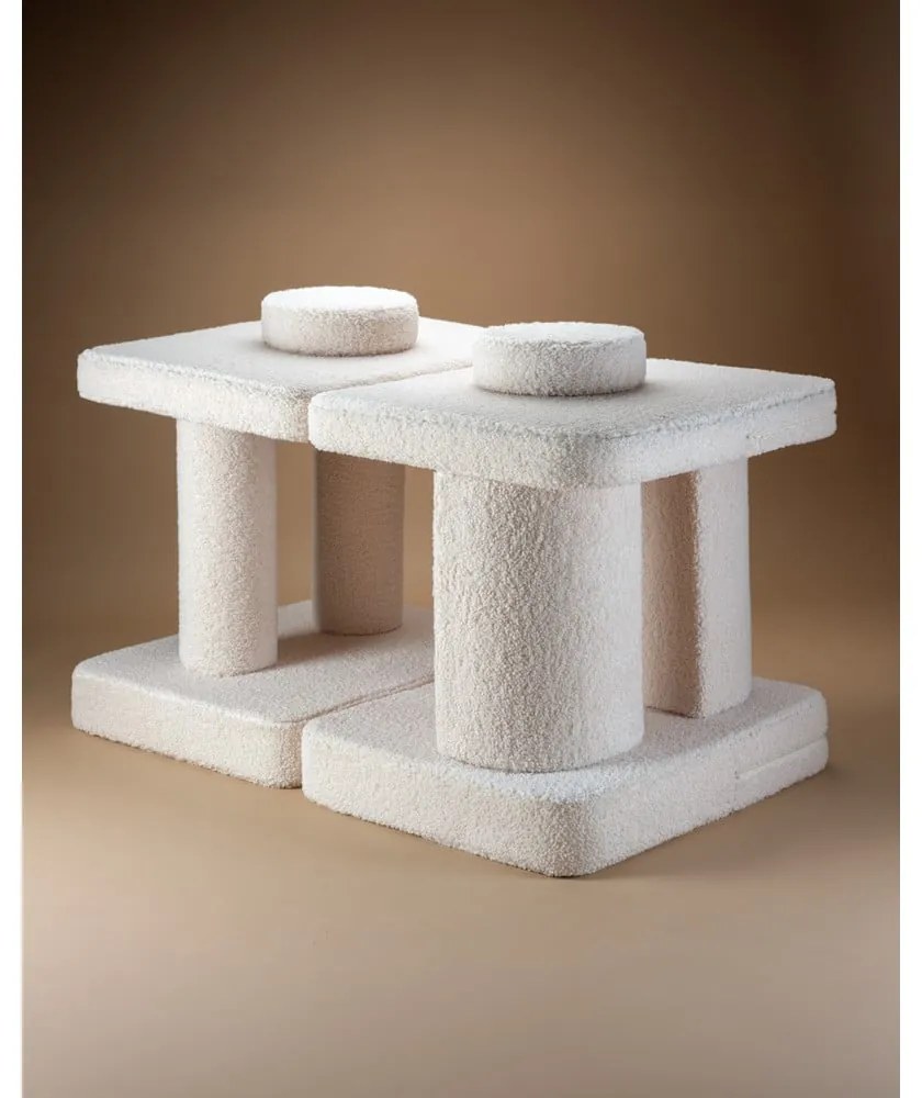 Krémová detská pohovka z textílie buklé 132 cm Settee – Wigiwama