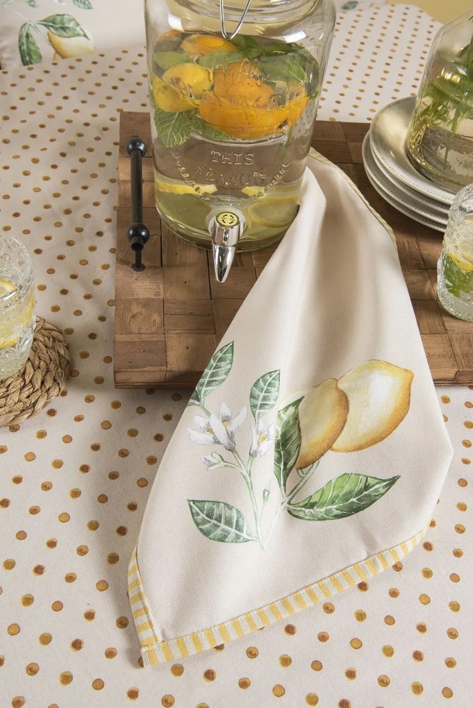 Bavlnená kuchynská utierka Lemons & Leafs - 51 * 71 cm