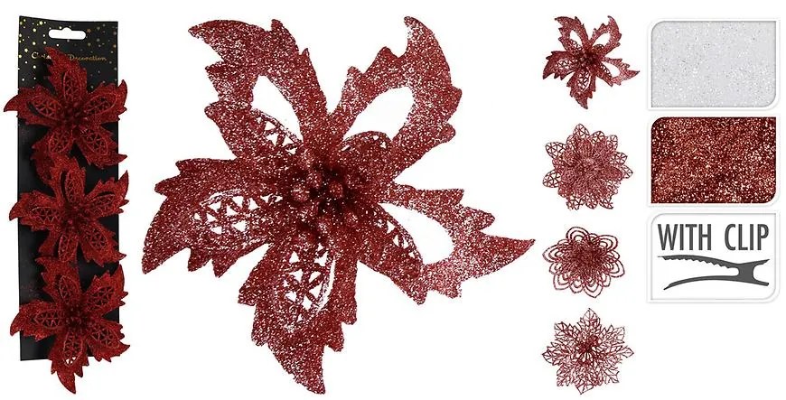 Kvet na klipse 12 cm (3 ks) 8ASS AWR204610