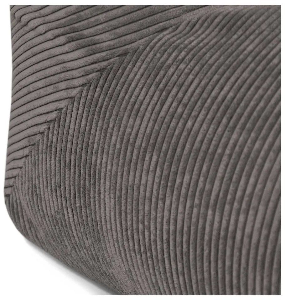 Tmavosivý menčestrový sedací vak Tube 100 – SLOWDOWN