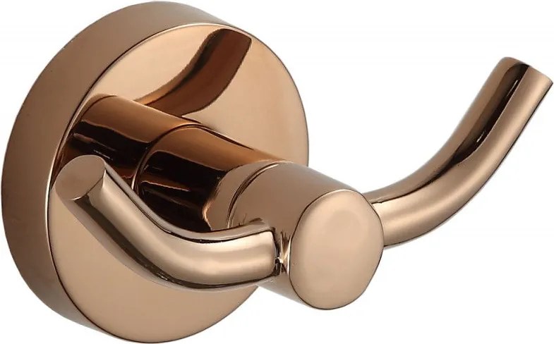 Mexen Remo dvojitý háčik na uteráky, zlatoružová - 70507352-60