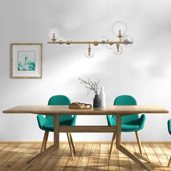 Rabalux 72298 - Luster na lanku ASLOV 10xG9/28W/230V