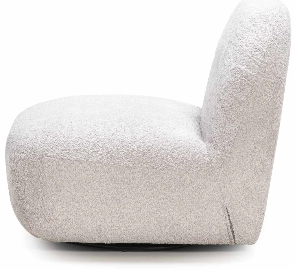 Otočné designové křeslo Giorgia šedo-béžové