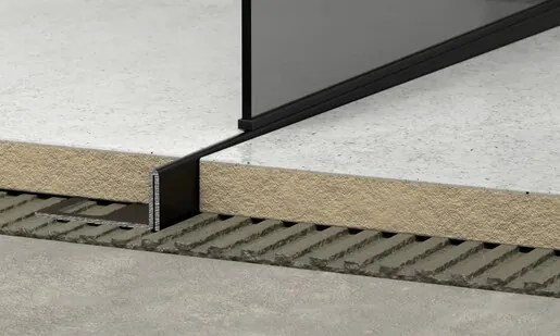 Lišta ľavá Havos čierna, nerez komaxit, dĺžka 150 cm, výška hrany 10 mm, SPNRZK10150LC