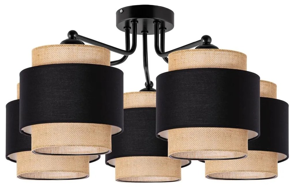 Prisadený luster 5xE27/60W/230V béžová