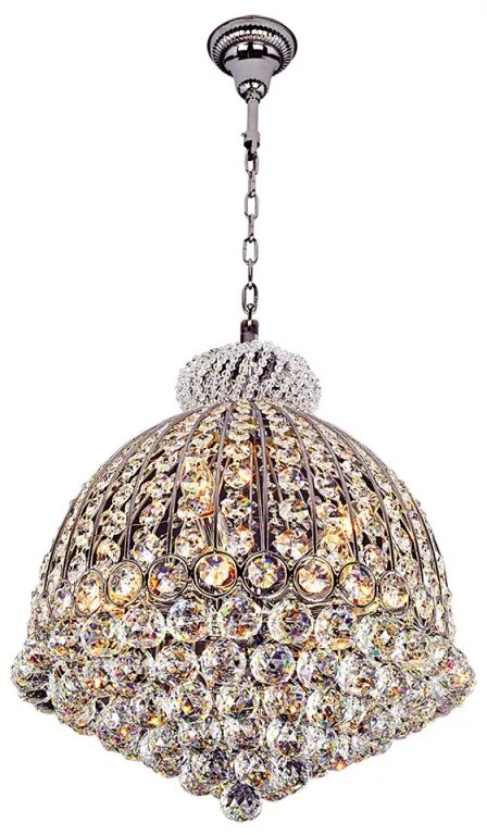 Krištáľový luster strieborný Ø48*55