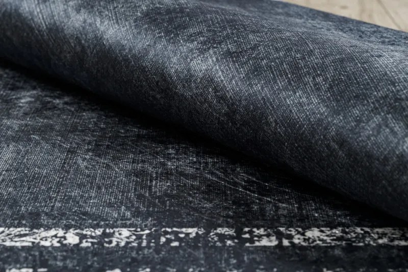 Dywany Łuszczów, Kusový koberec ANDRE Frame 1486, 80x150, šedá, chodba / predsieň