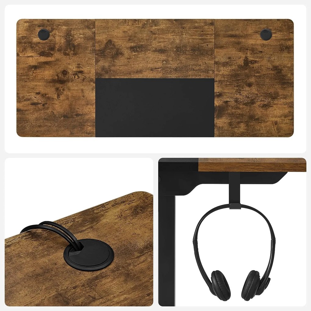 Písací stôl Vasagle Foral elektricky nastaviteľný 120 cm hnedý