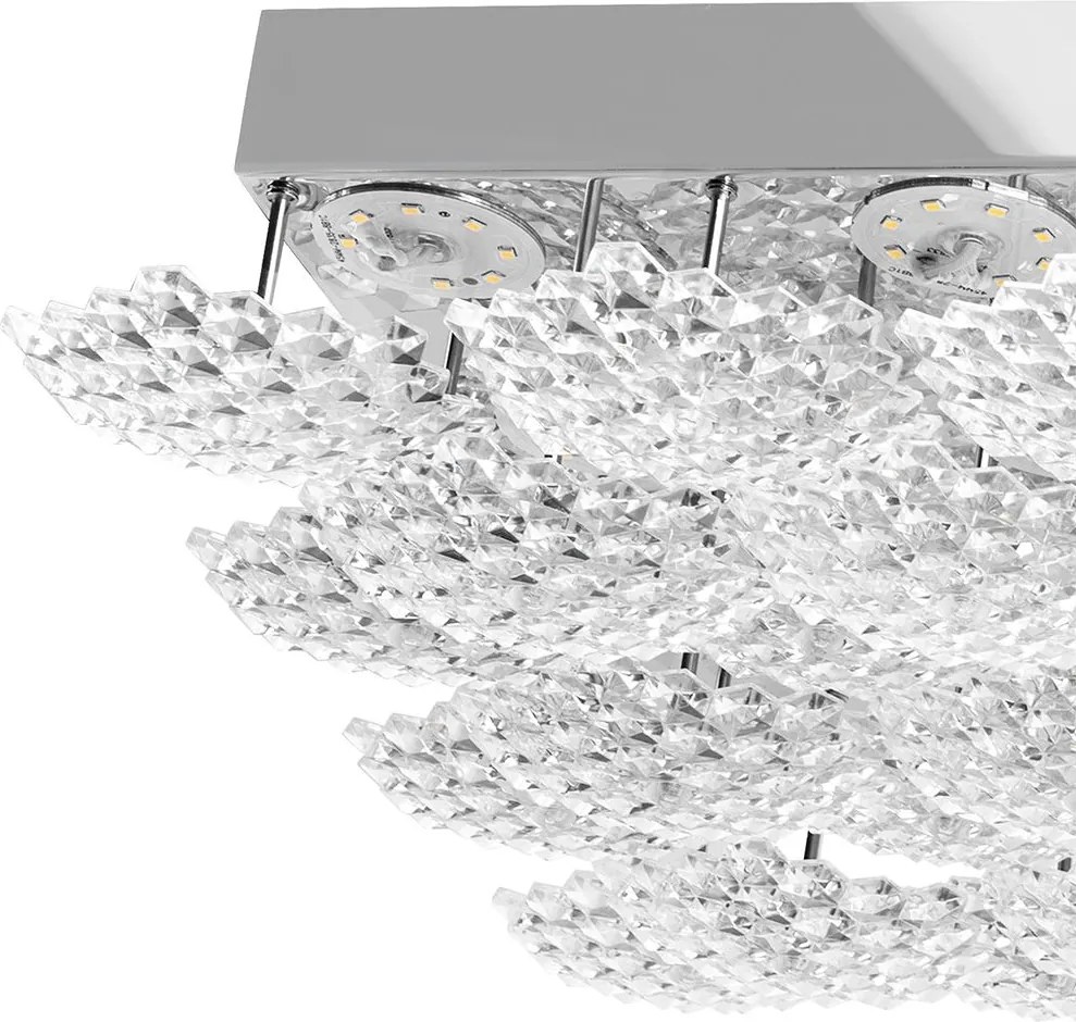 Toolight Toolight, LED stropné svietidlo 38x35cm, 40W, 4000K, 3600lm, MS015-C, chrómová, OSW-09627
