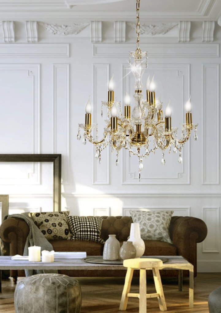 Candellux MARIA TERESA Luster 9X40W E14 Gold 39-95841