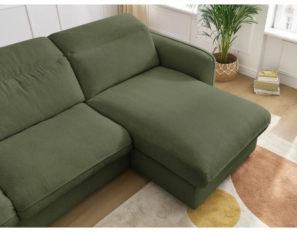 Zelená rozkladacia rohová pohovka (variabilná) Achille – Bobochic Paris