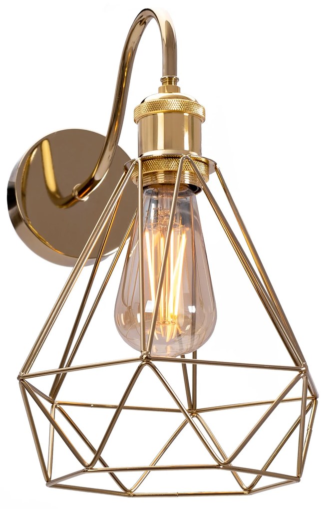 Toolight Toolight, nástenná lampa Loft 1xE27 392229, zlatá, OSW-09681