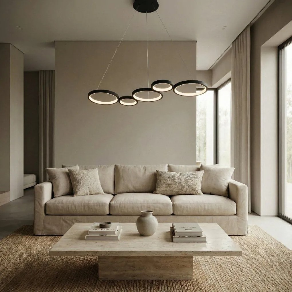 Toolight Toolight, LED stropné svietidlo 85cm, 35W, 4000K, 2000lm, APP1923-CP, čierna, OSW-66065