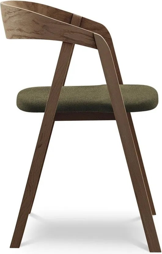 Zelené jedálenské kreslo z masívneho dreva Erika – Makamii