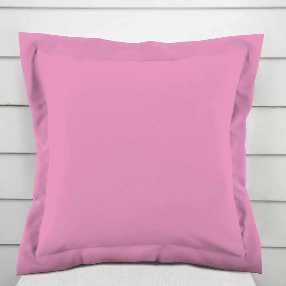 Biante Bavlnená obliečka na vankúš s lemom Moni MO-068 Sýto ružová 40 x 40 cm