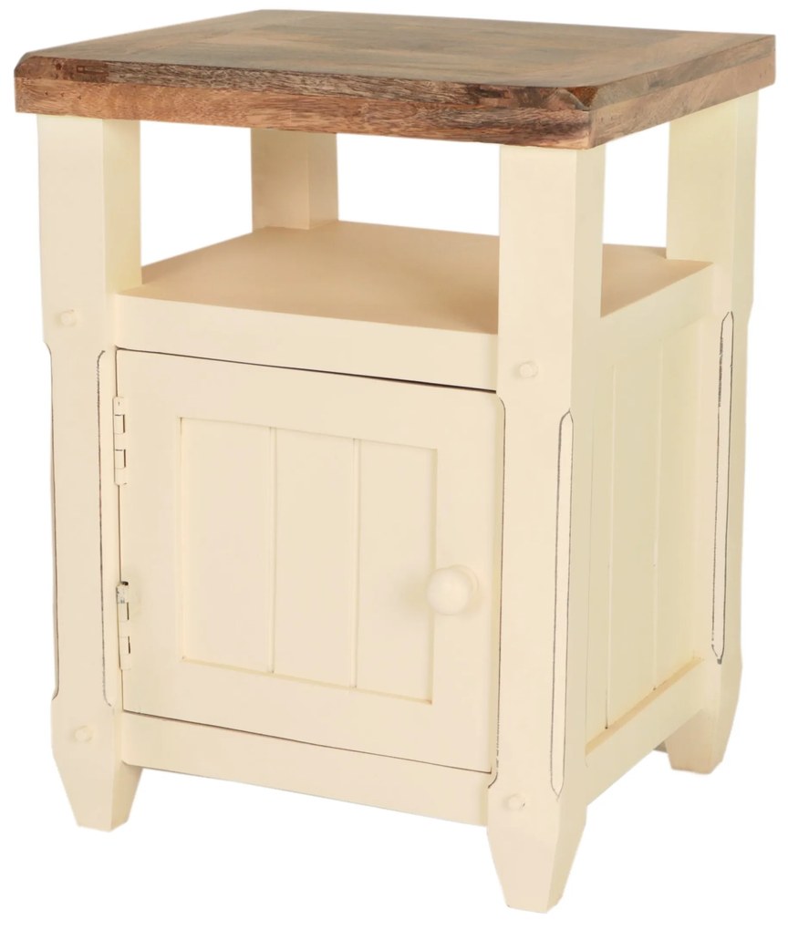 furniture-nabytek.cz - Drevený nočný stolík z masívu mango 45x60x40