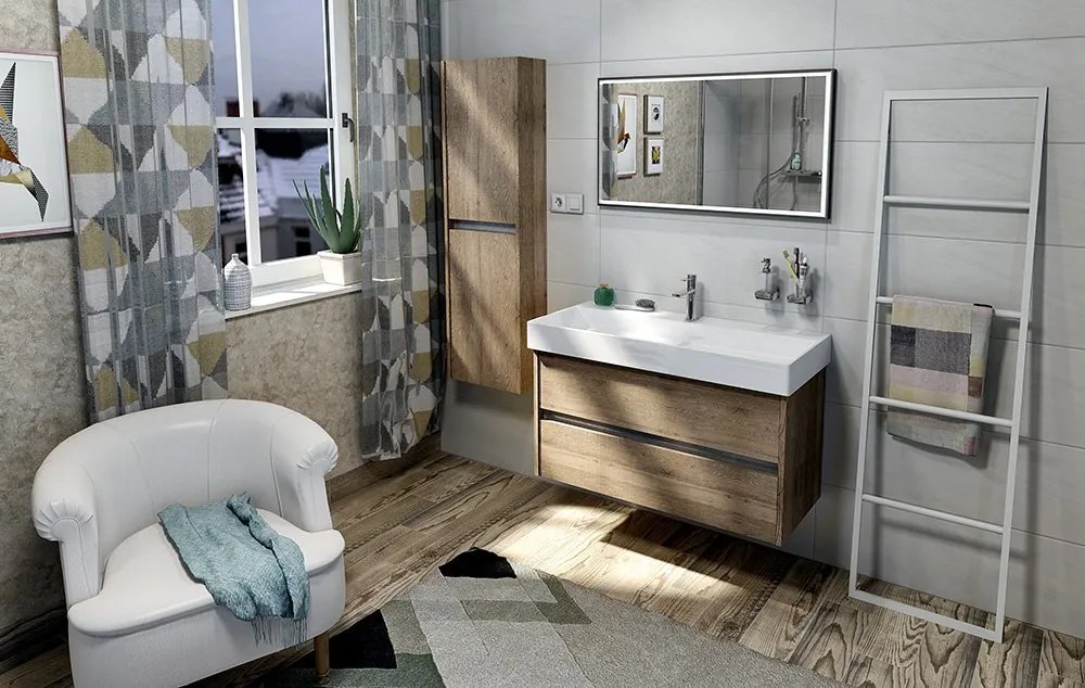 Sapho Sapho, SKA stojaci sušiak uterákov 420x1700x20mm, biela mat, SKA561