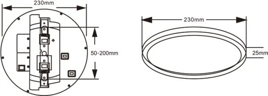 Top Light-LED Stropné svietidlo so senzorom REVIT LED/9/12/18W/230V 3000/4000/6500K pr. 23 cm