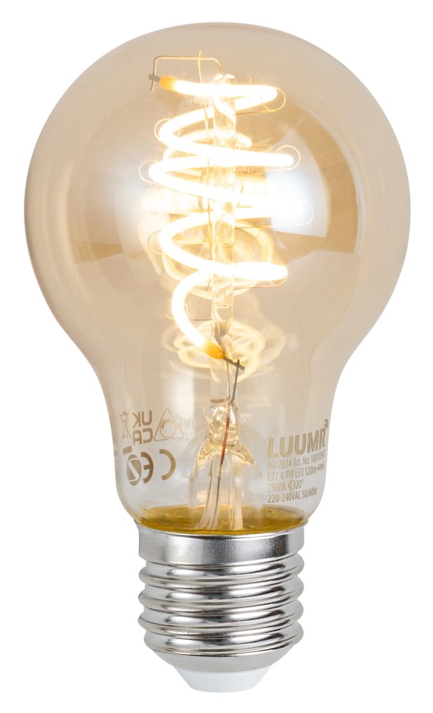 Inteligentná stmievateľná LED žiarovka E27 A60 Jantárová 4,9 W 320 lm 2500 K