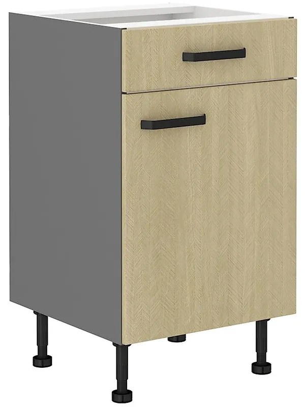 Kuchynská skrinka SCANDI jedľa/antracitová 50d 1f 1s bb