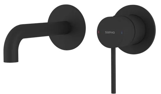 Sapho Sapho, ULTRAMIX 2-prvková podomietková umývadlová batéria 15cm, čierná mat, UT118B