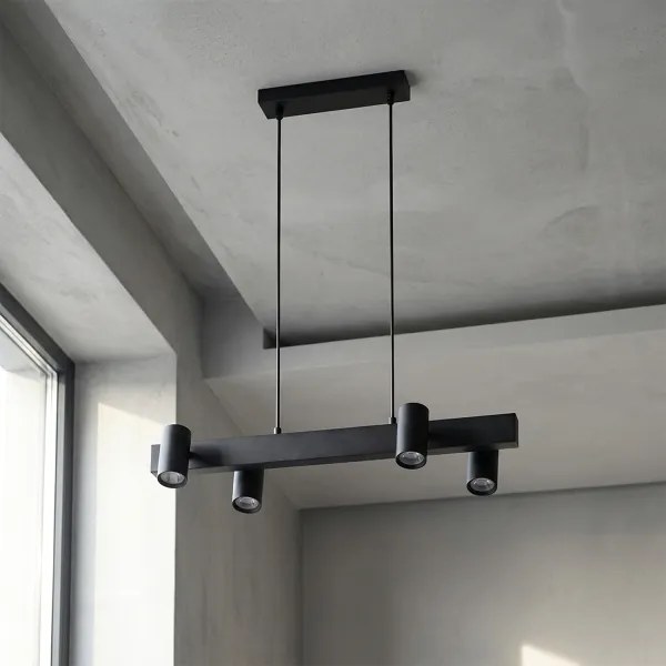 Brilagi - Luster na lanku SELE 4xGU10/30W/230V čierna