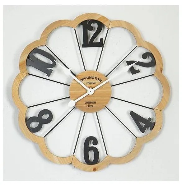 Nástenné hodiny 1xAA pr. 60 cm béžová/čierna