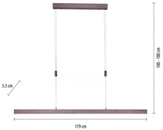 Paul Neuhaus 2568-24 - LED Stmievateľný luster na lanku ADRIANA LED/14W/230V