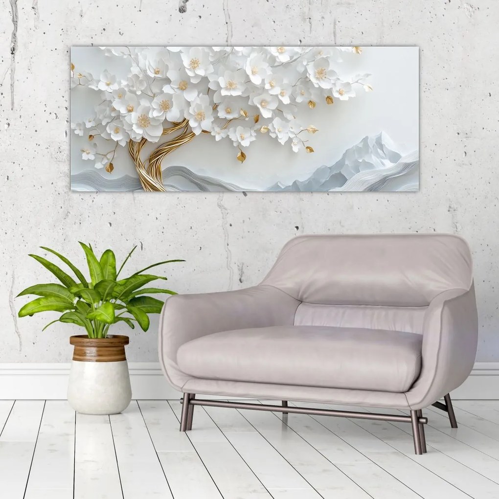 Obraz – 3D elegantný strom života (120x50 cm)