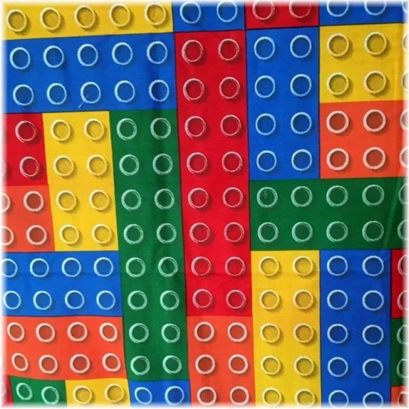 Detské bavlnené posteľné obliečky Stavebnicové kocky - 100% bavlna - 70 x 90 cm + 140 x 200 cm