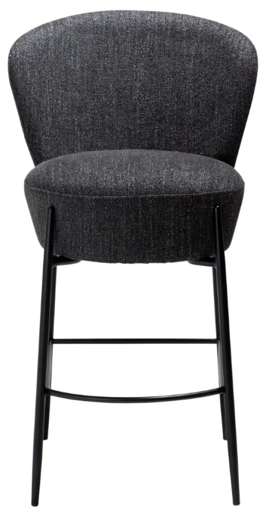 ORBIT ČALÚNENÁ BAROVÁ STOLIČKA black bouclé/black