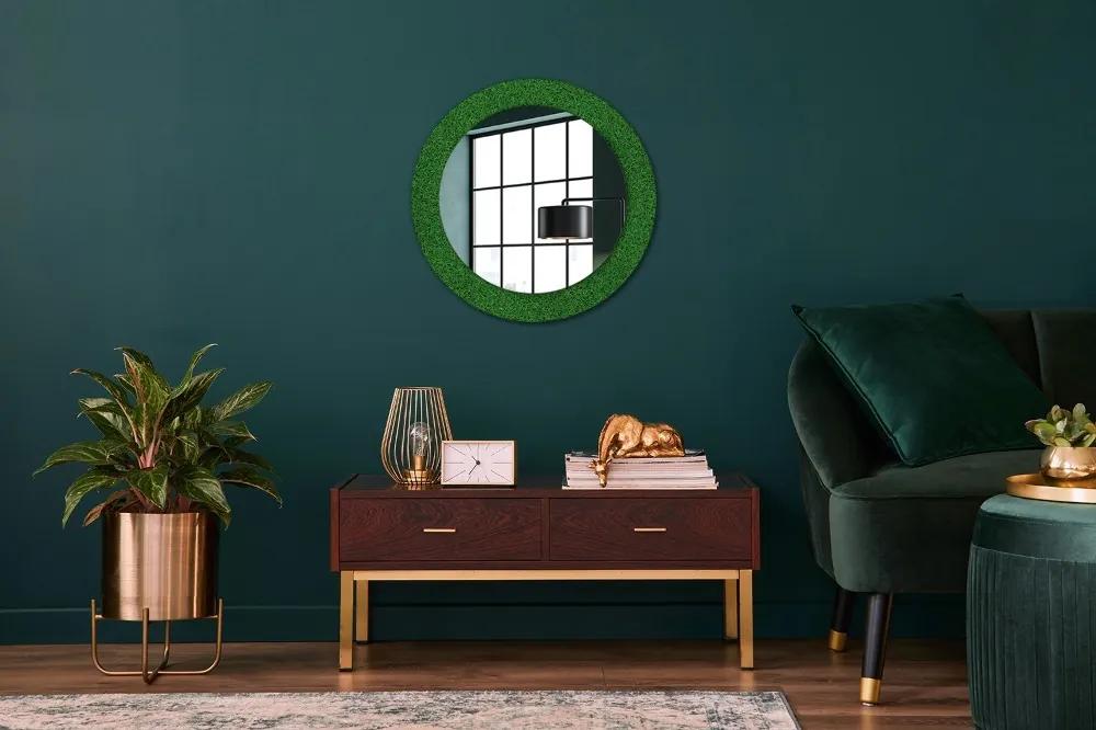 Okrúhle ozdobné zrkadlo Zelená tráva fi 60 cm