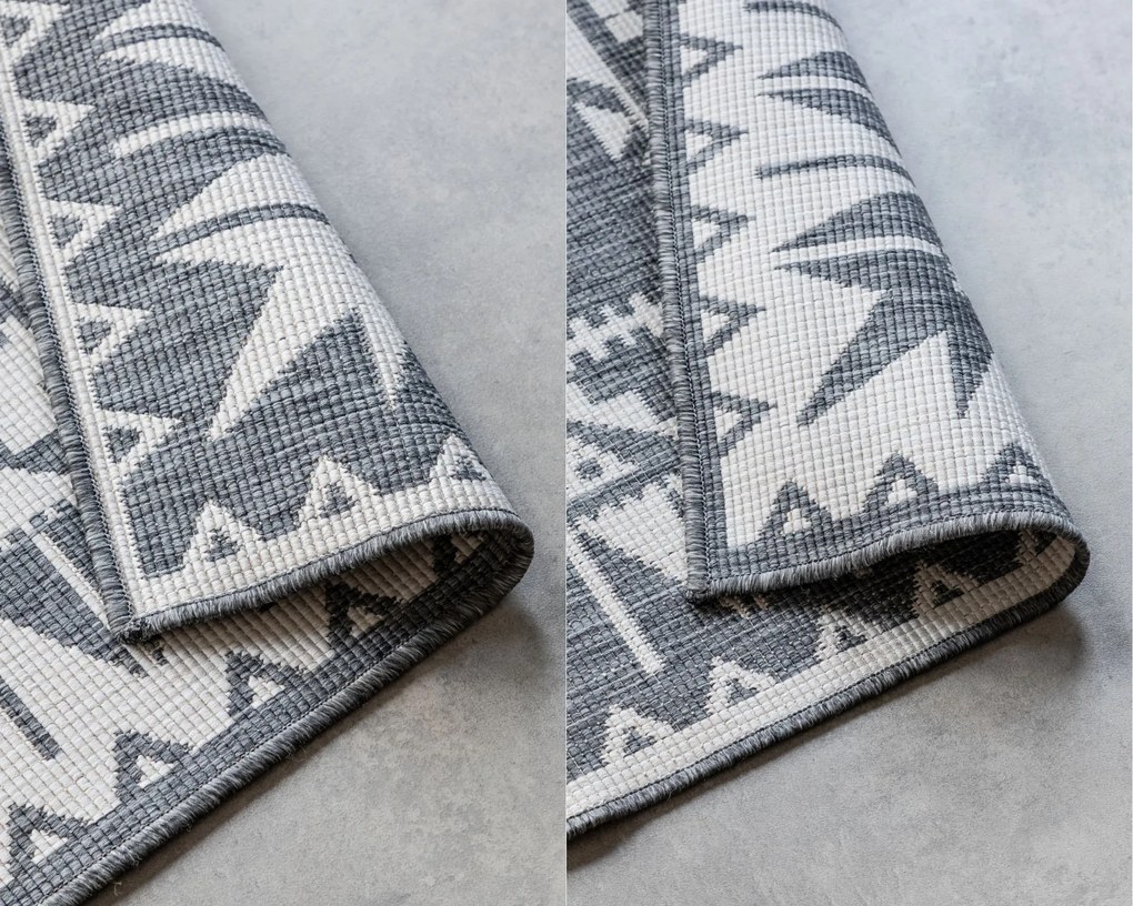 Kusový koberec Gemini 106018 Silver z kolekcie Elle – na von aj na doma, 120x170, šedá, chodba / predsieň, ELLE Decoration