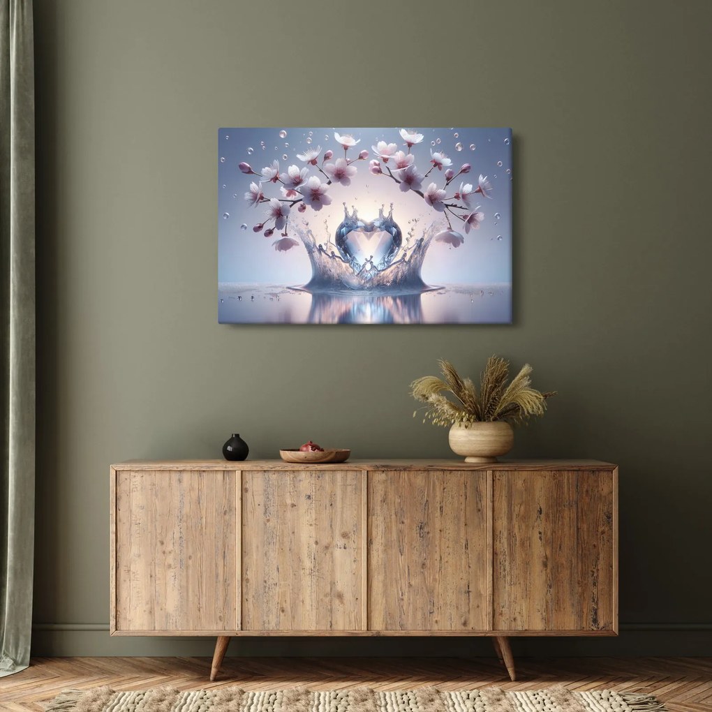 Obraz - Diamantové srdce (90x60 cm)