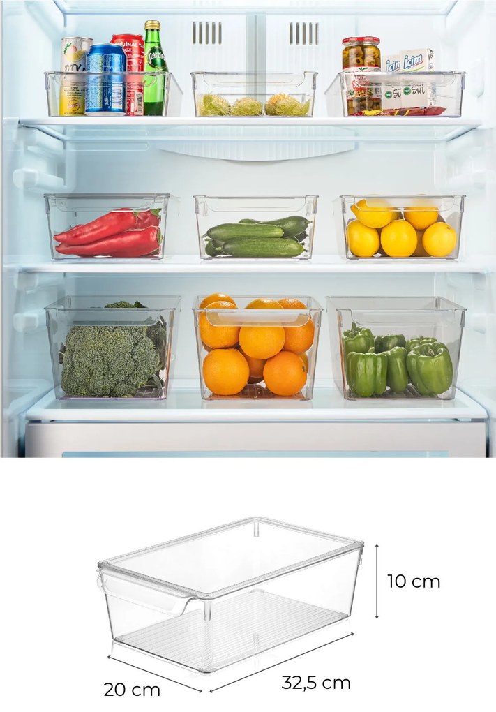 Súprava 3 ks organizérov do chladničky ONNIE III. číra