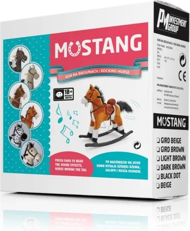 Hojdací koník Mustang svetlohnedý