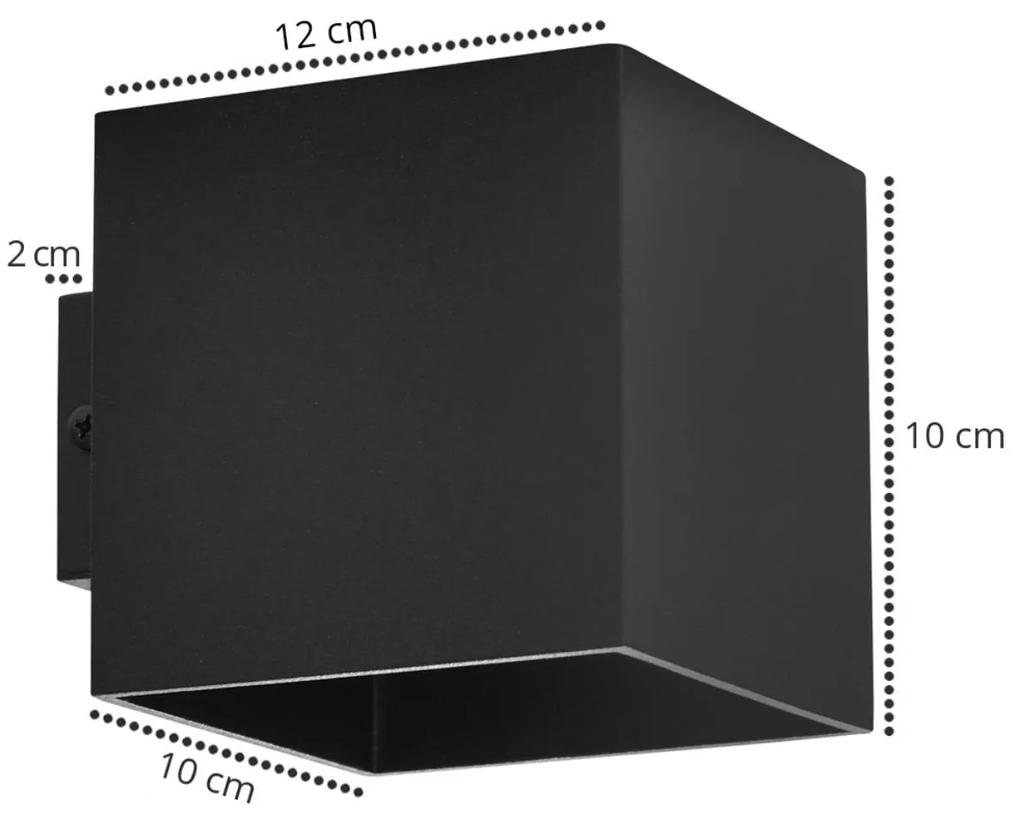 Nástenné svietidlo Cube, 1x kovové tienidlo (výber z 3 farieb)
