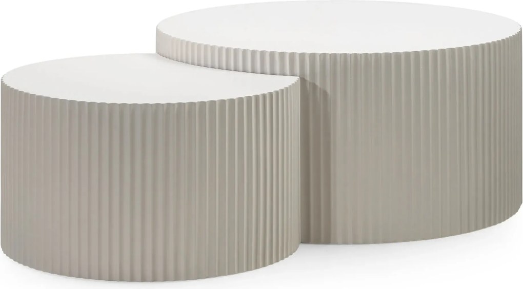 Sada dvoch konferenčných stolíkov Belmonte šedo-béžová