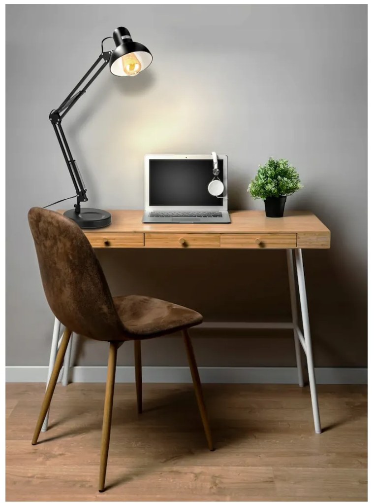 BERGE Stolová lampa XL Praga 1xE27 LED čierna