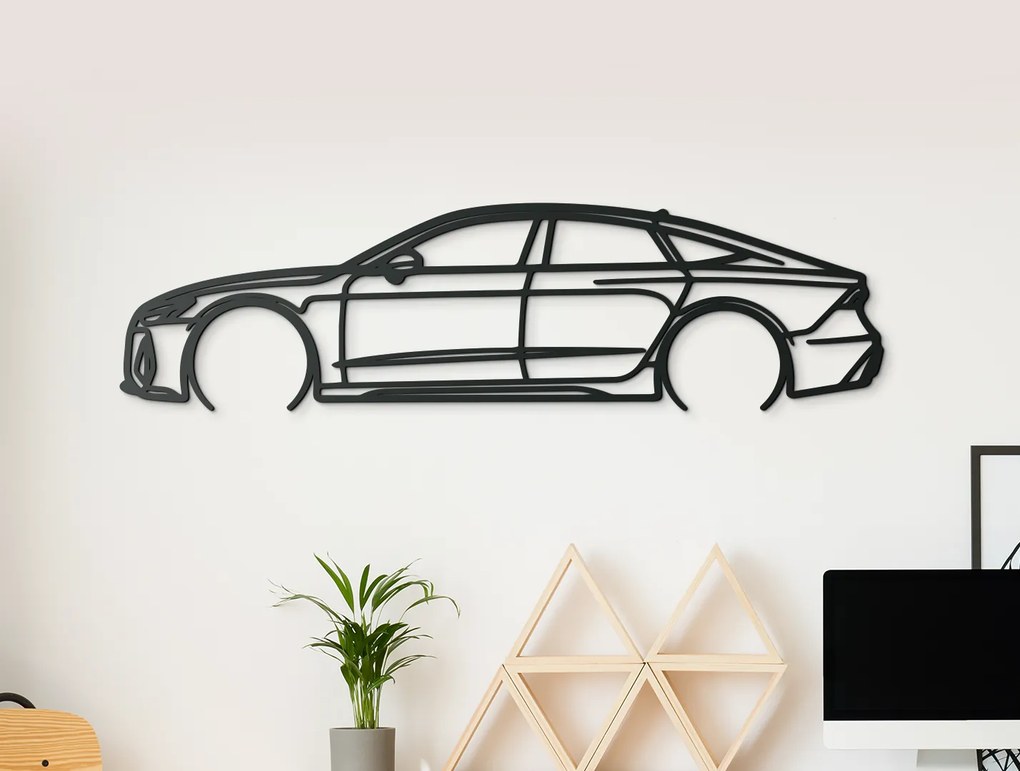 drevko Drevený obraz Audi RS7 Rozmer obrazu: 23 x 86 cm, Farba dekorácie: Čierna